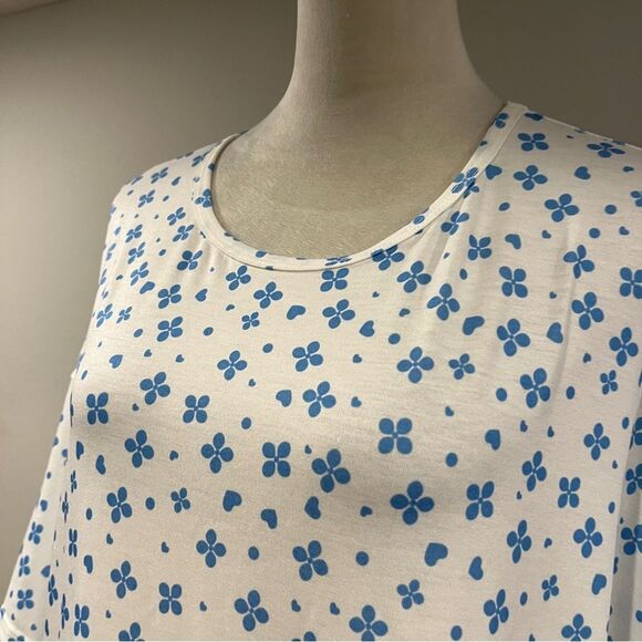 LuLaRoe Irma short sleeve floral print oversized top size extra small - Picture 2 of 10